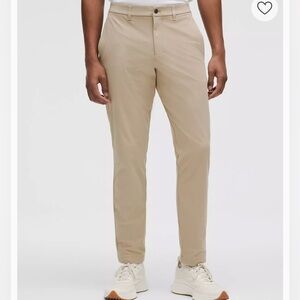 Lululemon ABC Slim Fit 5 Pocket Pant Mens 32x26 Beige Warpstreme Stretch FLAW